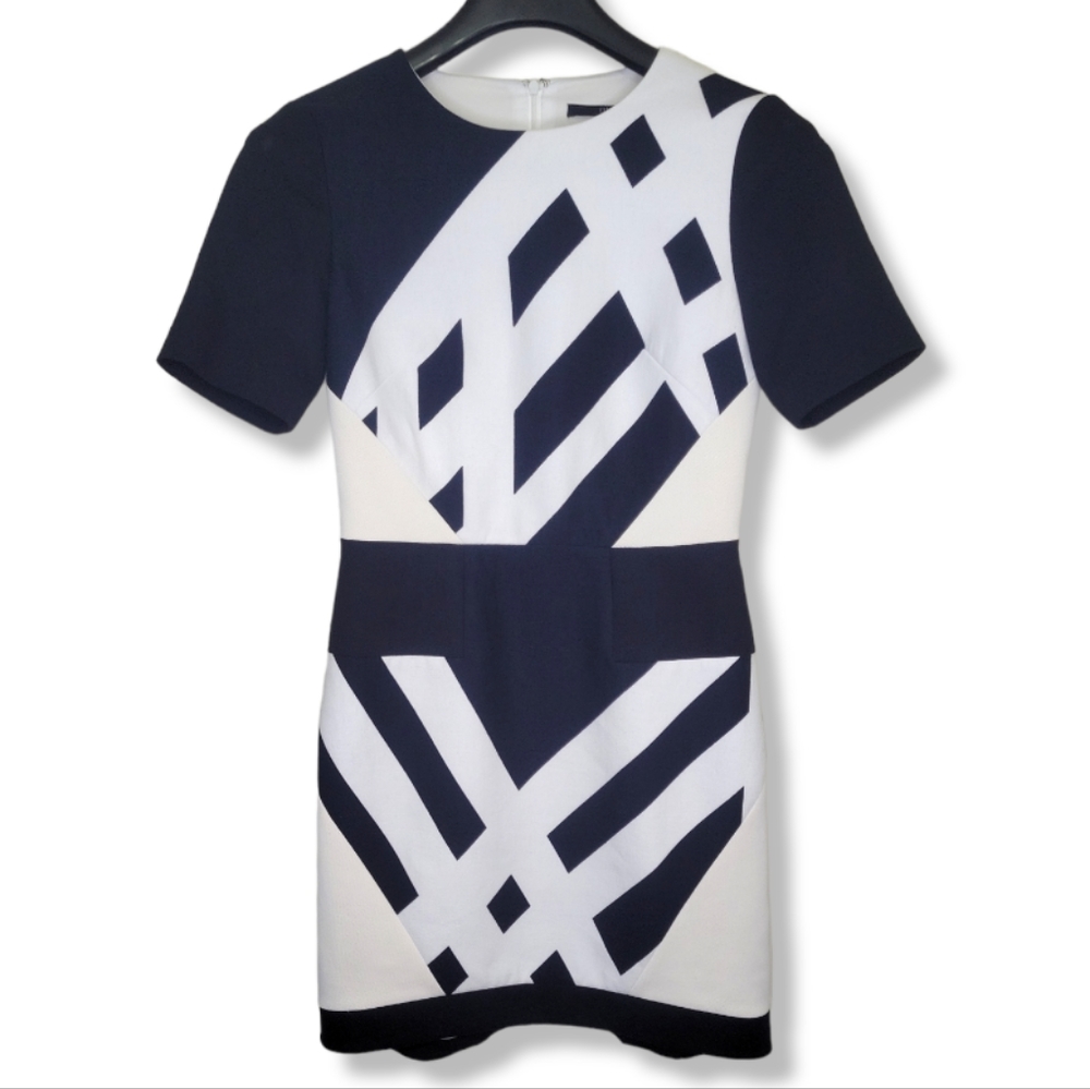 Tibi Black White & Cream Dress, Size 4